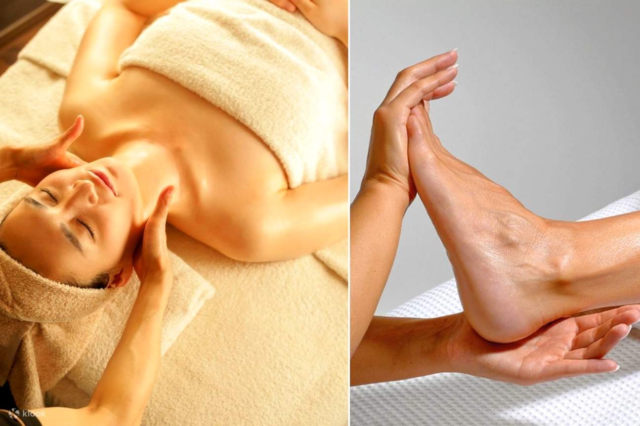 3-1. Corso intensivo di K-Beauty (Viso, Piedi) (90min): Altamente raccomandato! Questo trattamento popolare allevia la fatica del viso e delle gambe dovuta al viaggio. Prova la cura del viso K-beauty e il sollievo dal gonfiore delle gambe in un'unica sess